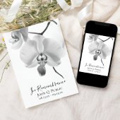 Invitation Anniversaire de la mort des orchidées noires et bl