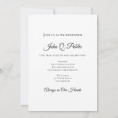 Invitation Anniversaire de la mort florale de l'Hydrangée bla (Dos)