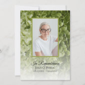 Invitation Anniversaire de la mort florale de l'Hydrangée ver (Devant)