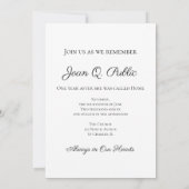 Invitation Anniversaire de la mort graphique du tournesol jau (Dos)