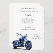 Invitation Anniversaire de la Moto Bleue (Devant / Derrière)