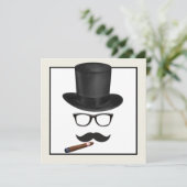 Invitation Anniversaire de la Moustache de Man (Debout devant)