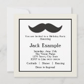 Invitation Anniversaire de la Moustache de Man (Dos)