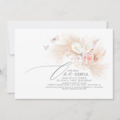 Invitation Anniversaire de la Pampa Grass Pink (Devant)