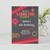 Invitation Anniversaire de la partie laser excitan (Debout devant)