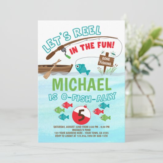 Invitation Anniversaire de la pêche (Debout devant)