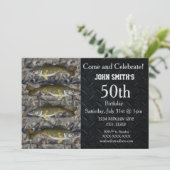 Invitation Anniversaire de la pêche au walleye adulte robuste (Debout devant)