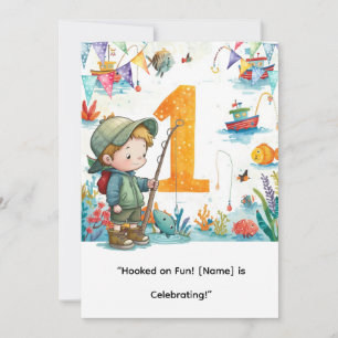Invitation Anniversaire de la pêche pour Little Anglers Party