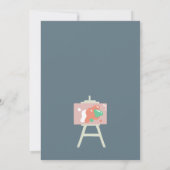 Invitation Anniversaire de la peinture d'art coloré (Dos)