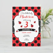 Invitation Anniversaire De La Petite Dame Ladybug, N'Importe  (Debout devant)