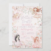 Invitation Anniversaire de la Petite Fée Flutter et Twirl (Devant)