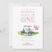 Invitation Anniversaire de la petite fille de golf (Devant)