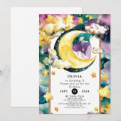 Invitation Anniversaire de la petite lune (Devant / Derrière)