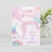 Invitation anniversaire de la petite sirène (Debout devant)