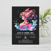 Invitation Anniversaire de la petite sirène (Debout devant)