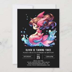 Invitation Anniversaire de la petite sirène