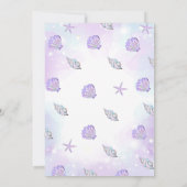 Invitation Anniversaire De La Petite Sirène Sous La Fête De L (Dos)