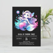Invitation Anniversaire de la petite sirène Whimsy (Debout devant)