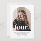 Invitation Anniversaire de la photo à quatre arches (Devant)