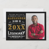 Invitation Anniversaire de la photo adulte (Devant)