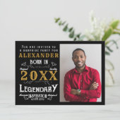 Invitation Anniversaire de la photo adulte (Debout devant)