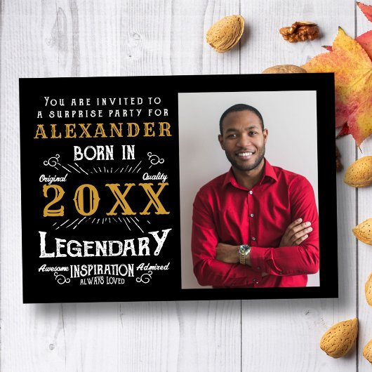 Invitation Anniversaire de la photo adulte