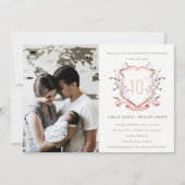 Invitation Anniversaire de la photo du Fleur sauvage rose Mon (Devant)