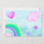 Invitation Anniversaire de la photo Unicorn (Dos)