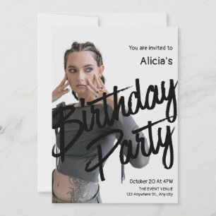 Invitation anniversaire de la photo Y2k