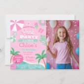 Invitation Anniversaire de la Piscine Rose (Devant)