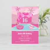Invitation Anniversaire de la Piscine Rose (Debout devant)