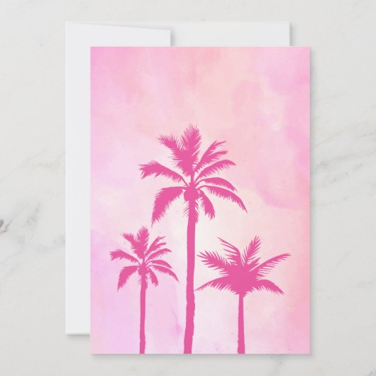 Invitation Anniversaire de la Piscine Rose (Dos)