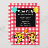 Invitation Anniversaire de la Pizza (Devant / Derrière)