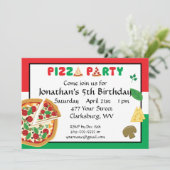 Invitation Anniversaire de la Pizza (Debout devant)