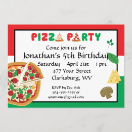 Invitation Anniversaire de la Pizza