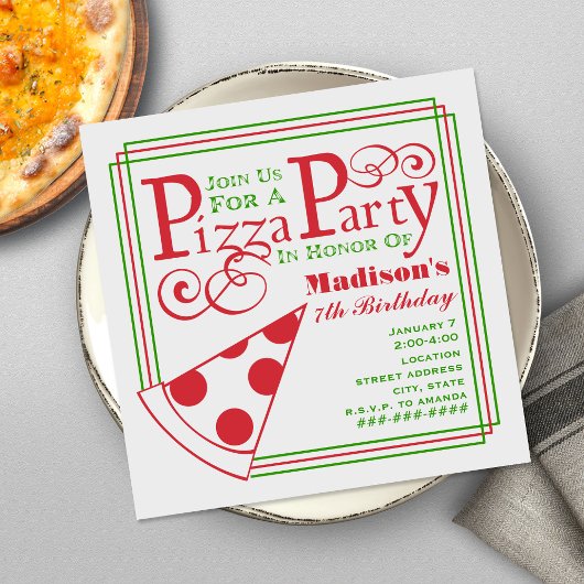 Invitation Anniversaire de la Pizza