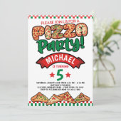 Invitation Anniversaire de la Pizza (Debout devant)