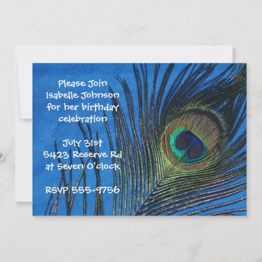 Invitation Anniversaire de la plaie bleue (Devant)