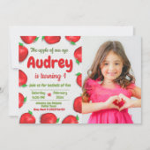 Invitation Anniversaire de la pomme avec photo (Devant)