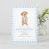 Invitation Anniversaire de la preppie chienne (Debout devant)