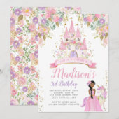 Invitation Anniversaire de la princesse (Devant / Derrière)