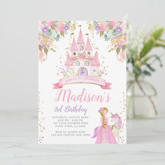 Invitation Anniversaire de la princesse (Debout devant)