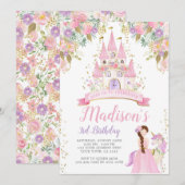 Invitation Anniversaire de la princesse (Devant / Derrière)