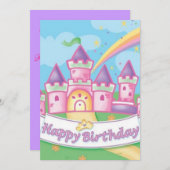 Invitation Anniversaire de la princesse (Devant / Derrière)