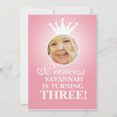 Invitation Anniversaire de la princesse (Devant)