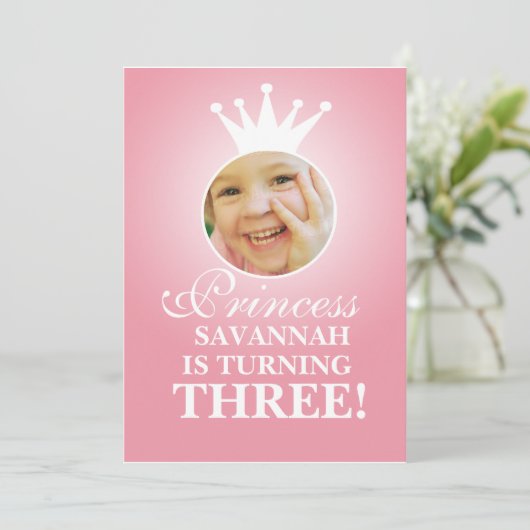Invitation Anniversaire de la princesse (Debout devant)