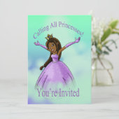 Invitation Anniversaire de la princesse africaine américaine (Debout devant)