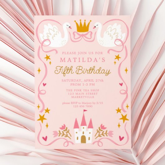 Invitation Anniversaire de la princesse de Swan