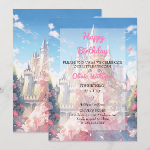 Invitation Anniversaire de la Princesse du Conte de Fées Kawa
