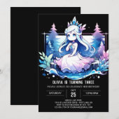 Invitation Anniversaire de la princesse enchantée (Devant / Derrière)